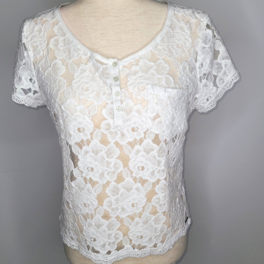 Women's Abercrombie & Fitch lace top Med